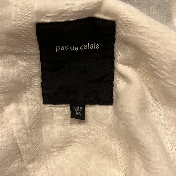 Pas De Calais Cream Linen Duster Jacket S-M - Picture 7 of 8